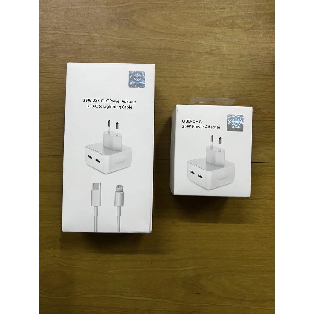 [ CASELAB ] BATOK 35 WATT TYPE C DOUBLE OUTPUT DAN KABEL TYPE C LIGHTNING Fast charging Charger 35Watt Batok