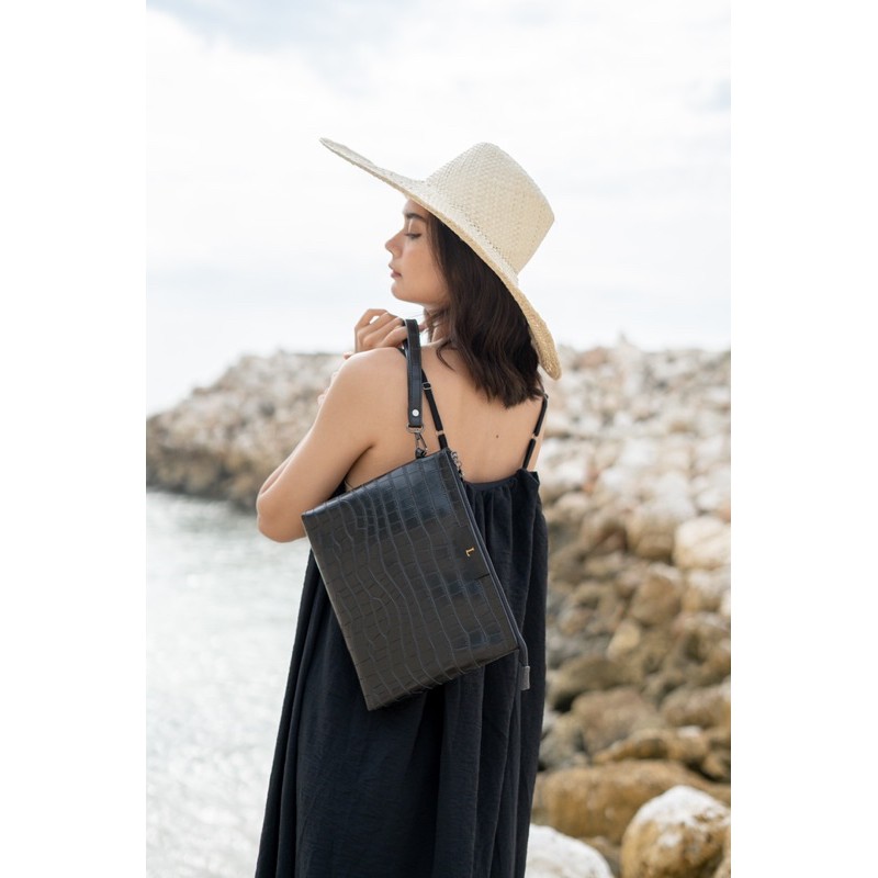 Nonataliashop - Big Croco Clutch (Free Inisial 2 Huruf)