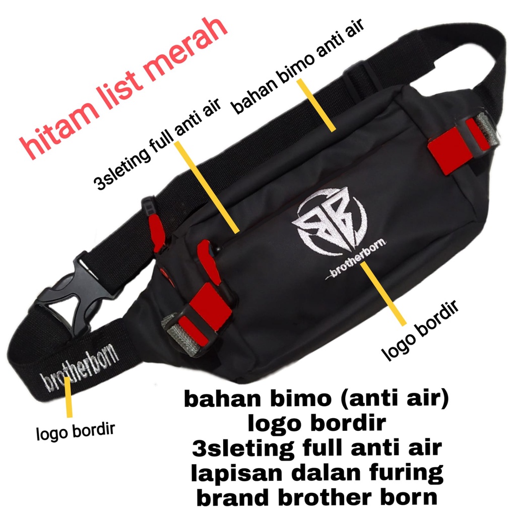 Waistbag Pria gaul Brother Born Premium