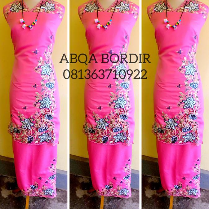 Bukittinggi Original Kain Bordiran Bakal Baju Mawar Kembang Bordiran Sulaman