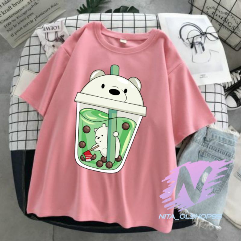 kaos anak animasi Boba we bare bears