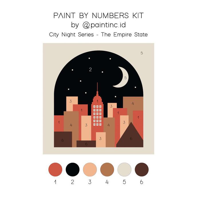 

New! Paint By Numbers Kit: City Night Series - The Empire State | Paint Inc Terpercaya