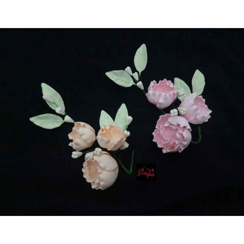 

(449/PACKL4B) Gumpaste Flower Sugar Flower/Bunga Gumpaste Peoni Kecil