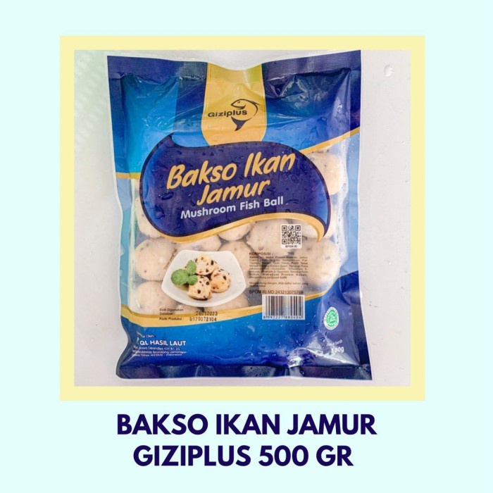 Gizi plus Baso / Bakso Ikan Jamur 500 gr - FROZEN FOOD