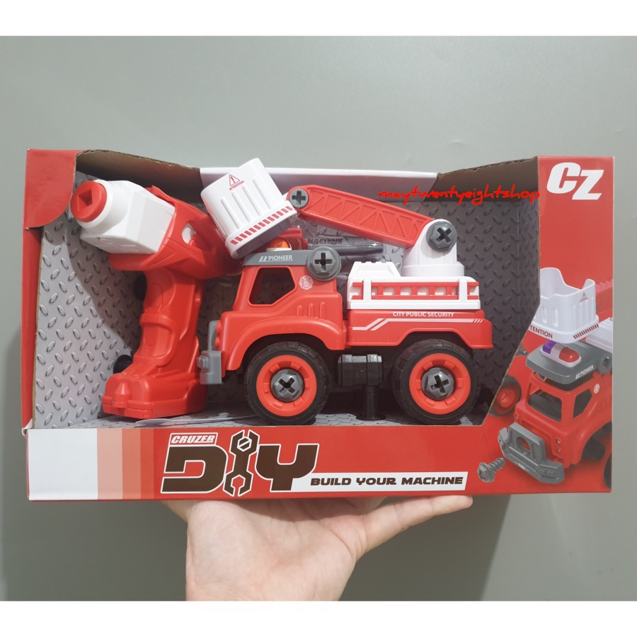 Mainan Mobil Truk Toys Kingdom Cruzer DIY Truck Fire Ladder Sound / Mainan Rakit Truk / Kado Diecast