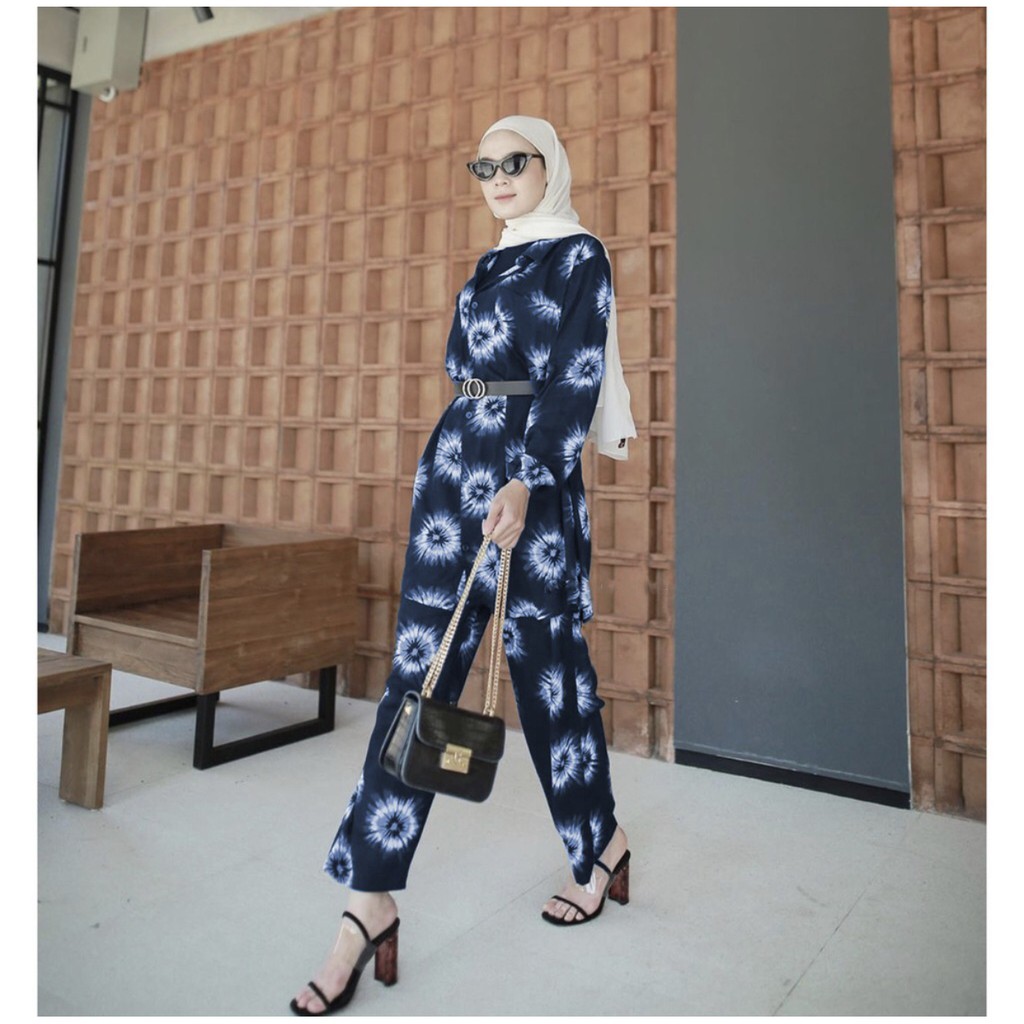 GALISA LONG ONE SET-DEMIAN NAVY SET
