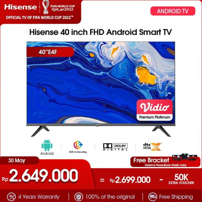 Hisense 40 inch Smart TV Natural Colour Enhancer Clean View 40E4F