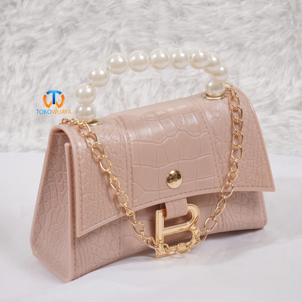 Tas Jelly Glossy Mutiara Balen Pearl | Tas Jelly Mini Glossy Mutiara