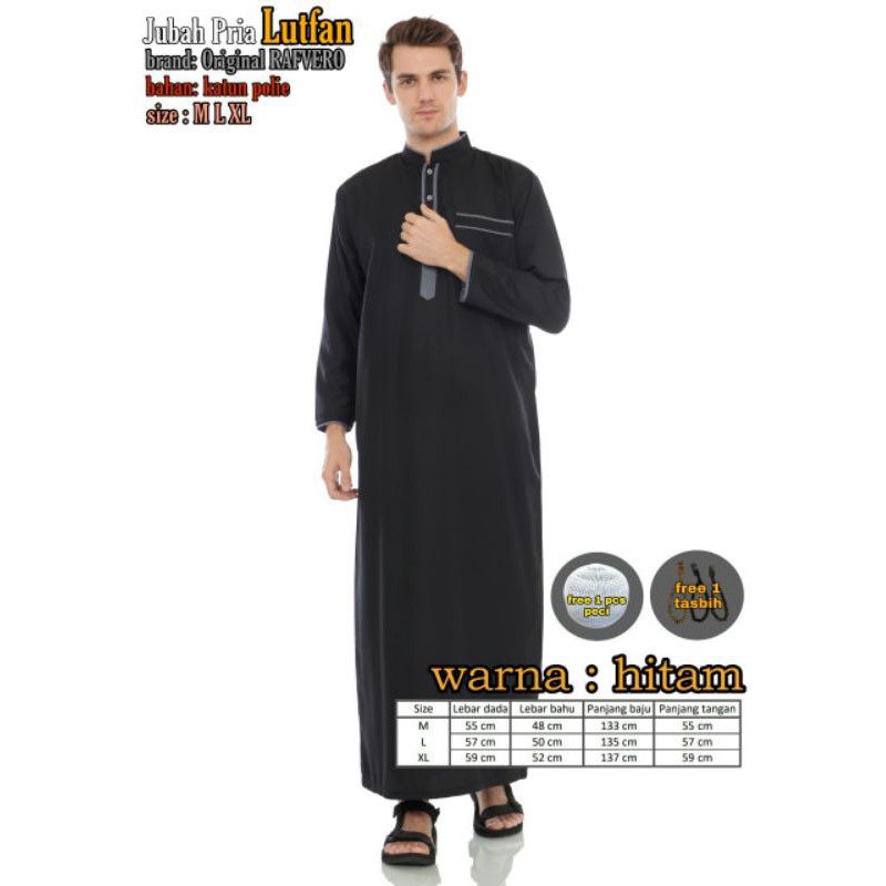 Jubah lutfan original rafvero-jubah muslim pria