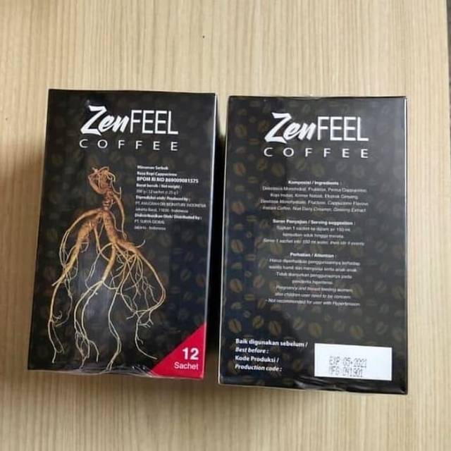 Zenfeel Coffee kopi asli pria dewas@ isi 12 sachet