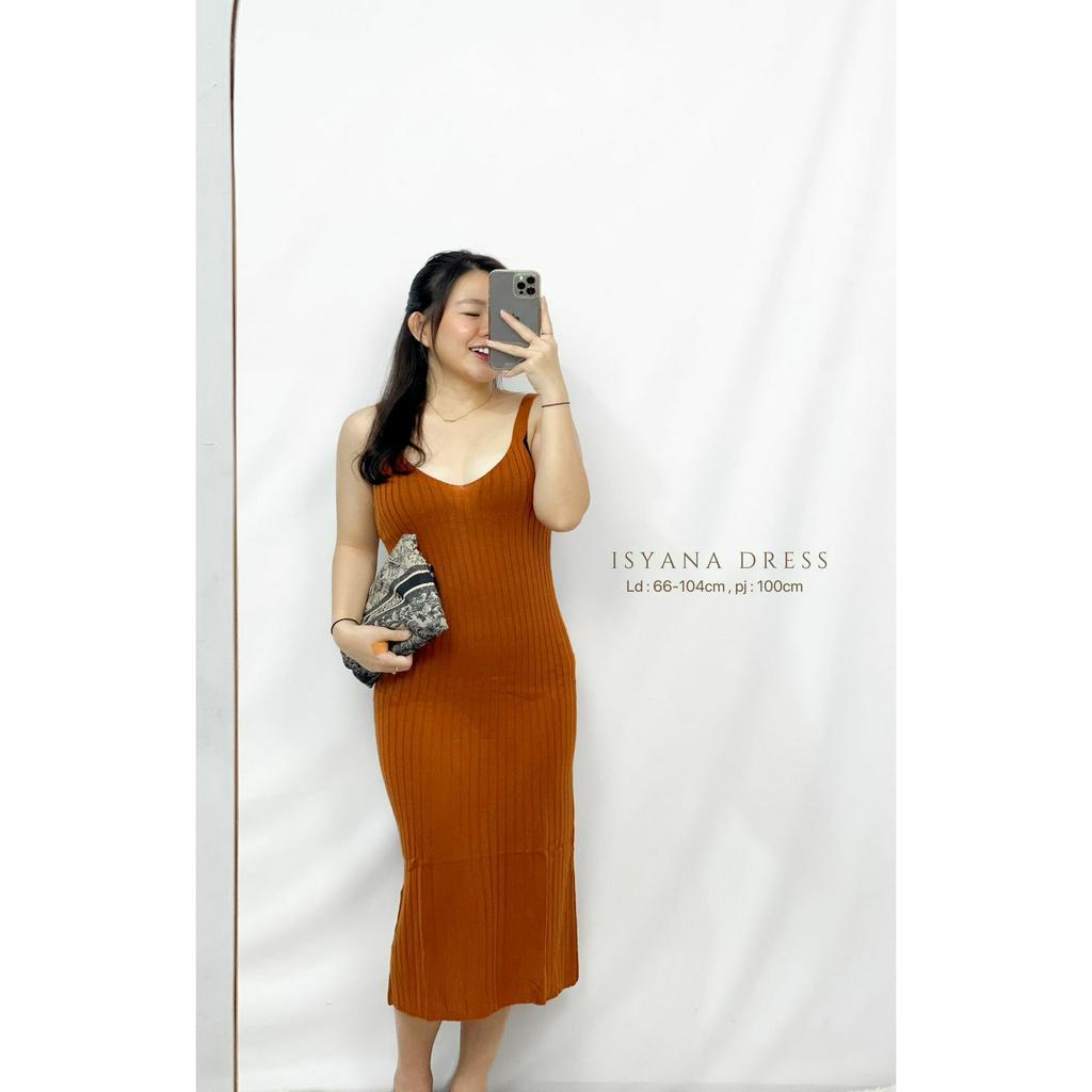 HOPYLOVY Dress Isyana Rajut Fashion Wanita