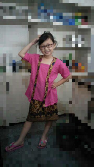 Setelan Batik Anak Model Kutubaru Bahan Katun