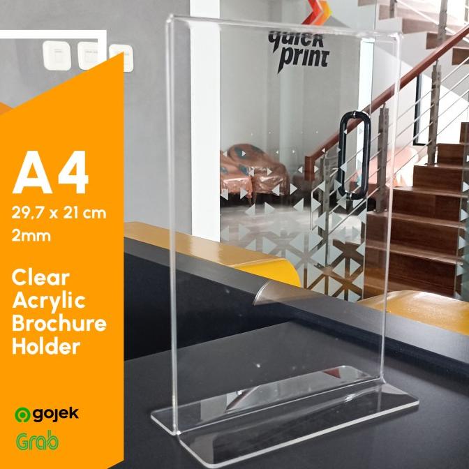 

HARGA SPESIAL Acrylic Tent Holder / Tempat Brosur Akrilik / Nomor Meja ukuran A4