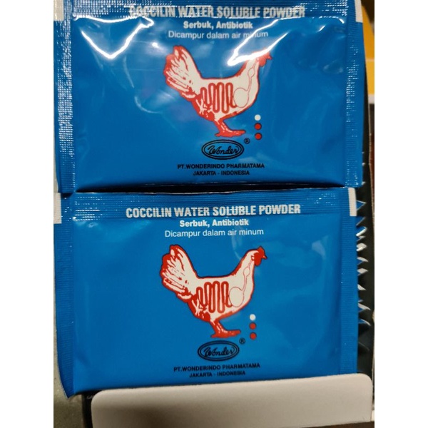 2 saset coccilin 20gram obat ayam burung diare hijau encer putih kapur pencernaan teli disertai crd snot pilek mata berair bengkak asli ori