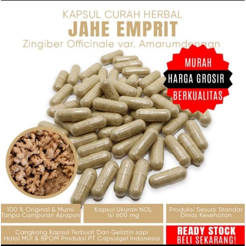 

kapsul herbal jahe emprit isi 50 dan 100