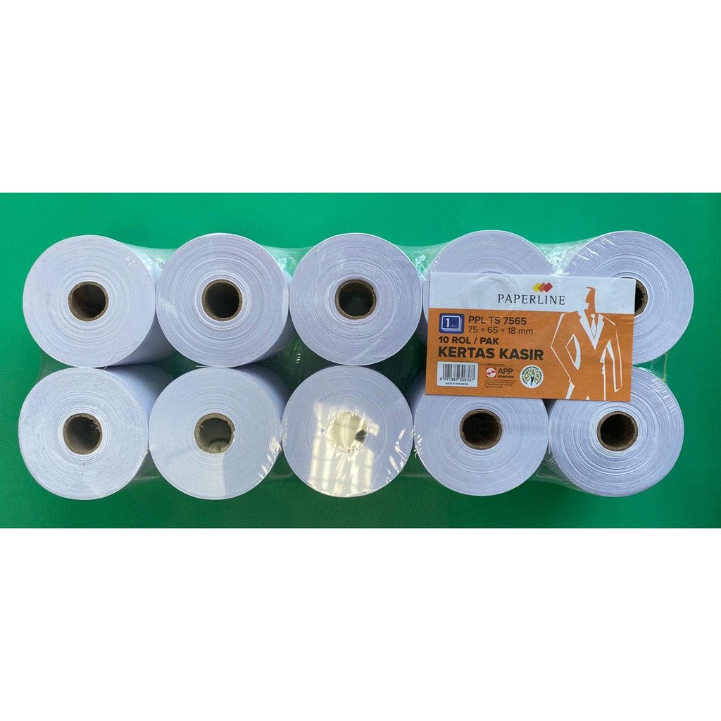 

Kertas Kasir Paperline 1Ply uk 75 x 65 x 18mm