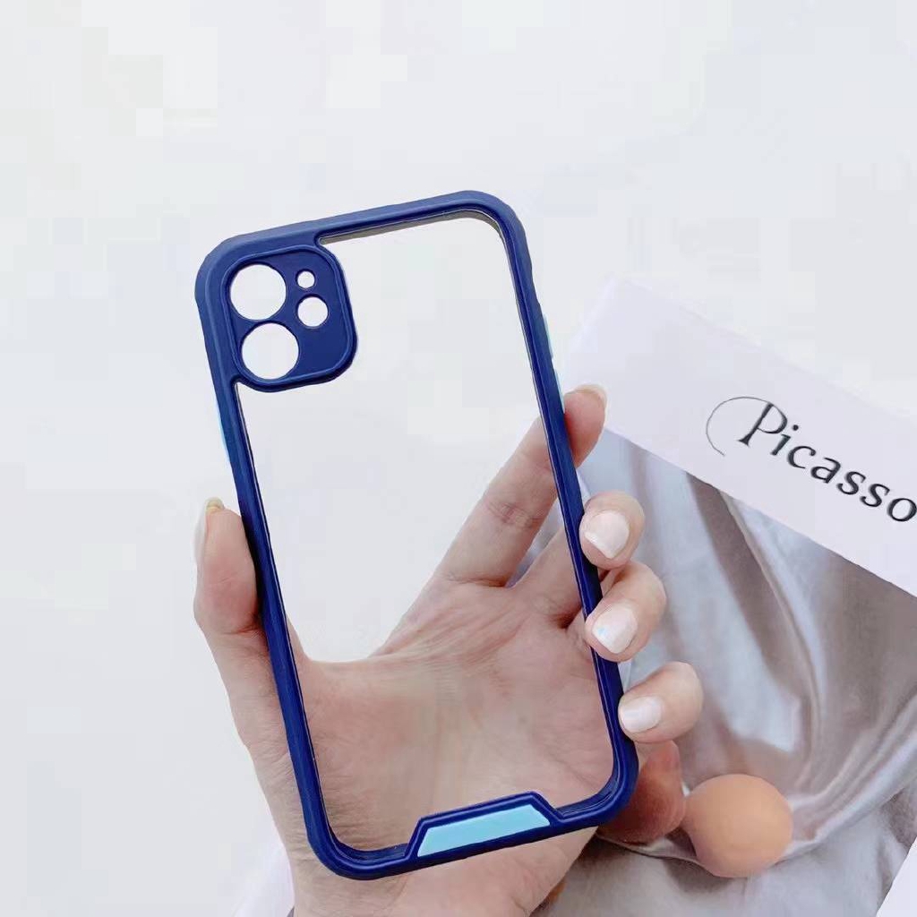 Hard Case Akrilik Transparan shockproof Cover iphone 11 Pro Max 7 8 Plus X Xr Xs Max