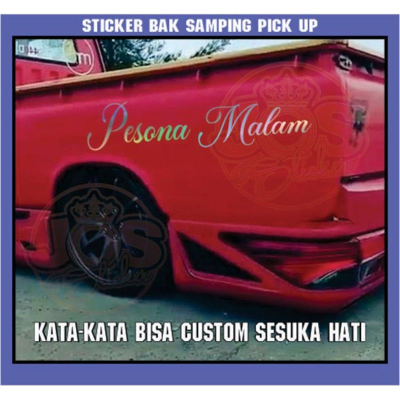 0583 cutting sticker HOLOGRAM bisa ganti nama suka suka sticker cutting mobil pick up L300 grand max
