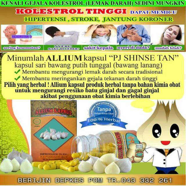 Allium Kapsul Bawang Lanang Alium Obat Kolesterol
