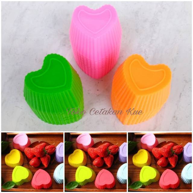 Cetakan puding dan bolu kukus model love rege