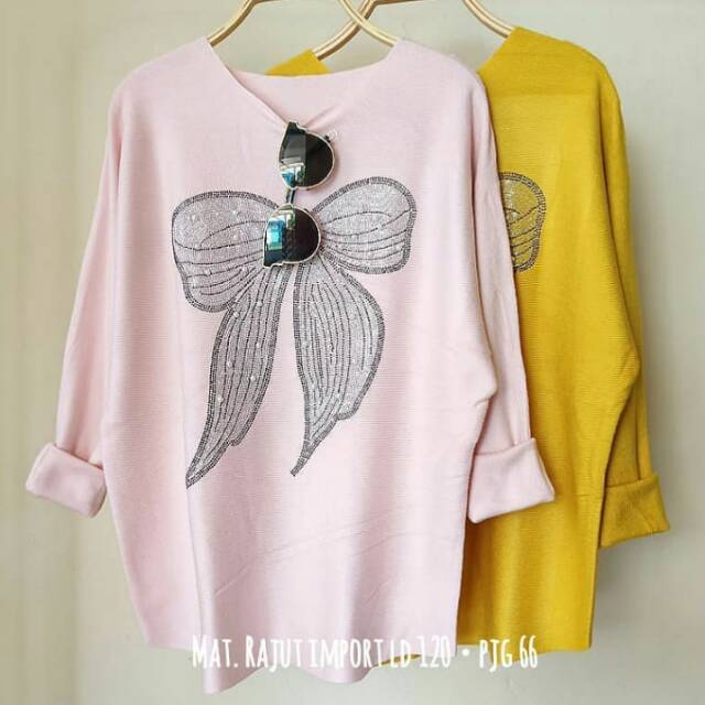 Kaos rajut jumbo import