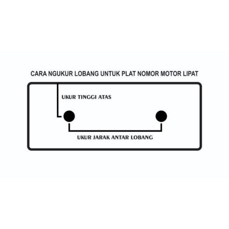 PLAT NOMOR MOTOR BAUT TANAM 1 PCS