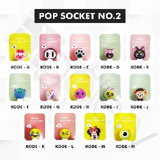 DODORY Popsocket Karakter HP Phone Holder Pop Socket Kartun PVC Griptok Handphone Docking Stand