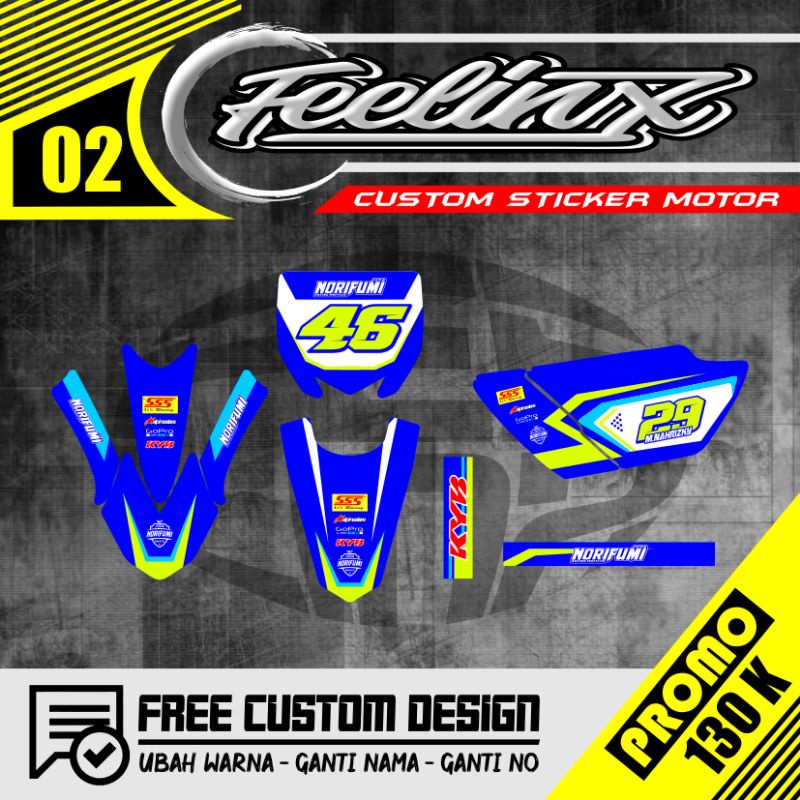 

DECAL YZ 85 STABILO BIRU