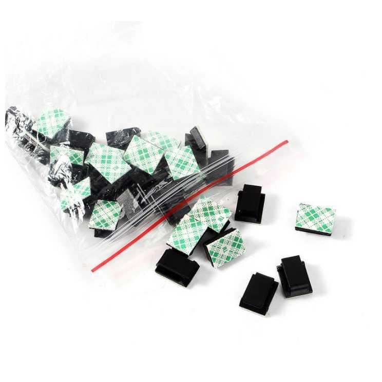 Klip Kabel Tempel untuk Manajemen Kabel 30PCS - LP124 [Hitam]