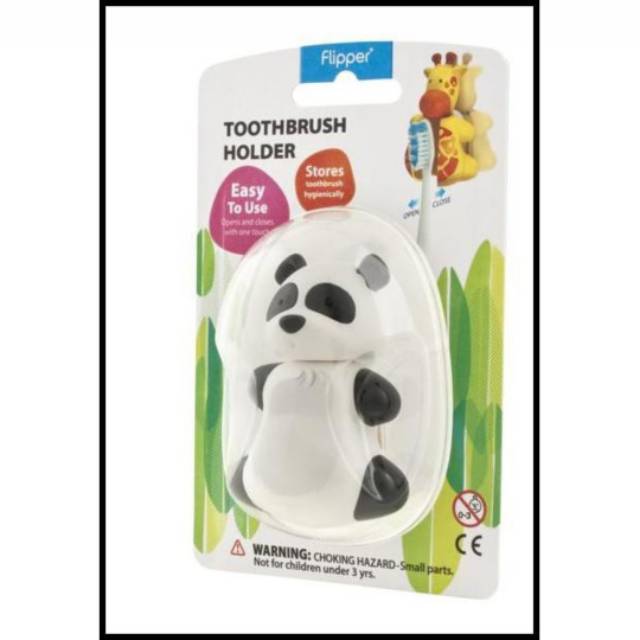 Flipper fun animal toothbrush holder - tooth brush