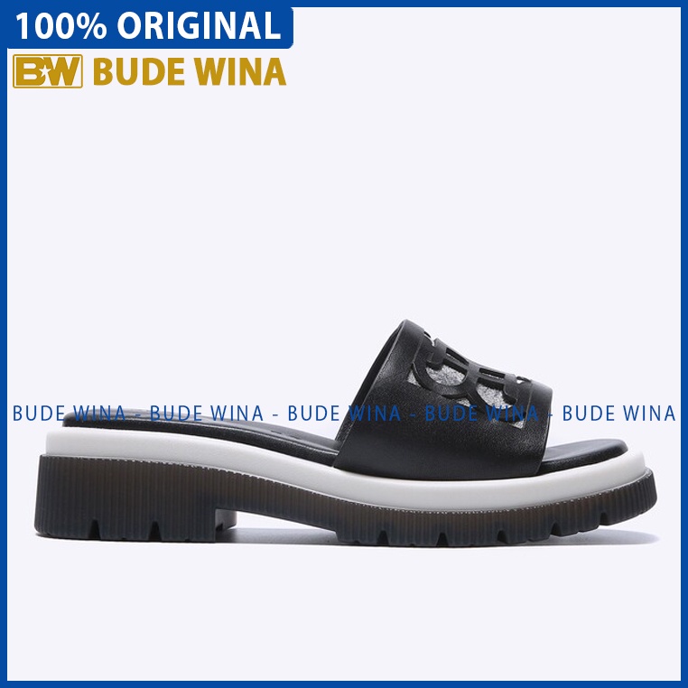 SANDAL SLIDE KULIT EVERBEST WANITA ORIGINAL CASUAL BRANDED HITAM EW13