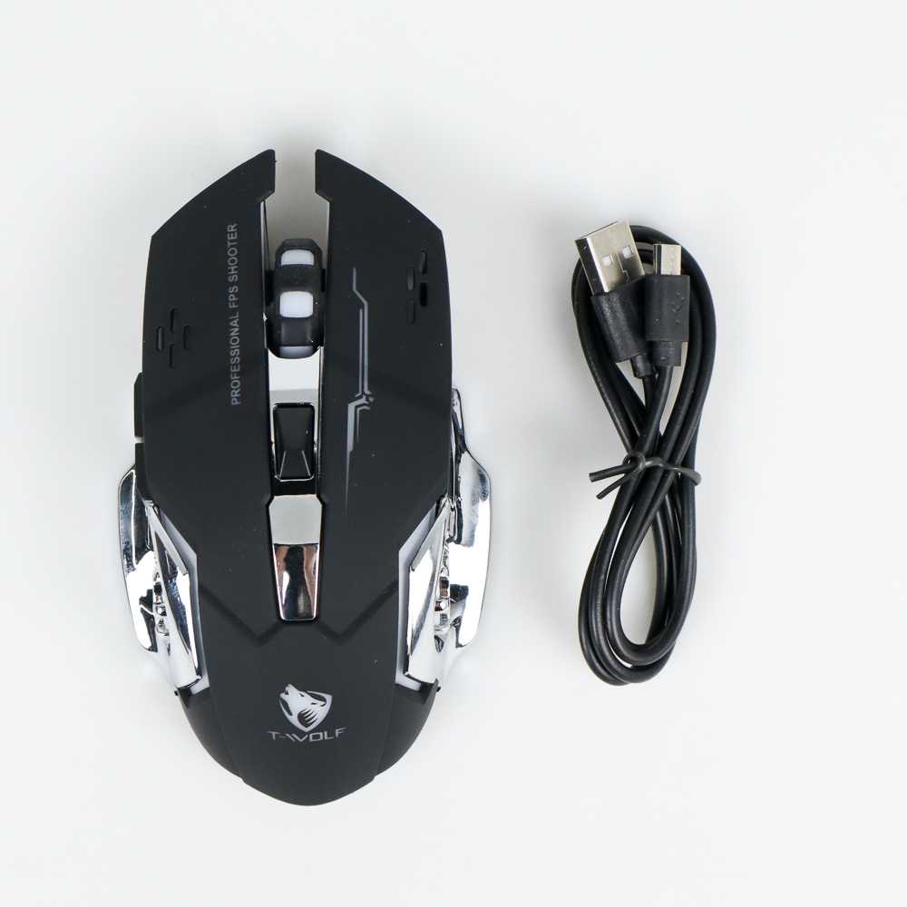 T-WOLF Wireless Gaming Mouse LED Light 2400 DPI - Q13 ( Al-Yusi )