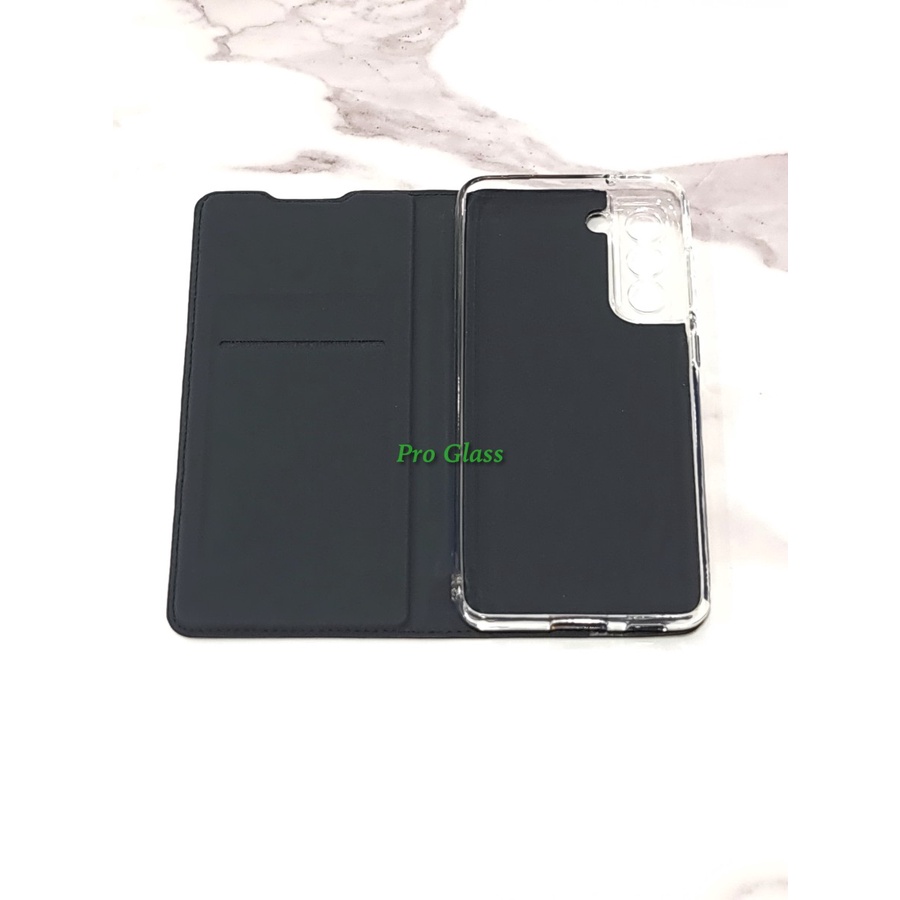 Samsung S21 FE / S22 / S22 PLUS / S22 ULTRA Premium Leather Flip Case Cover Standing View