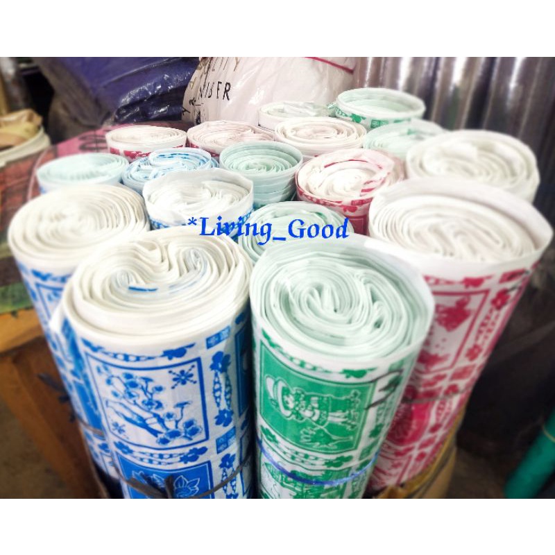 Plastik kembang KILOAN / Plastik Dek / Plastik dinding kiloan / Perlak kembang / Tikar dek plafon / 