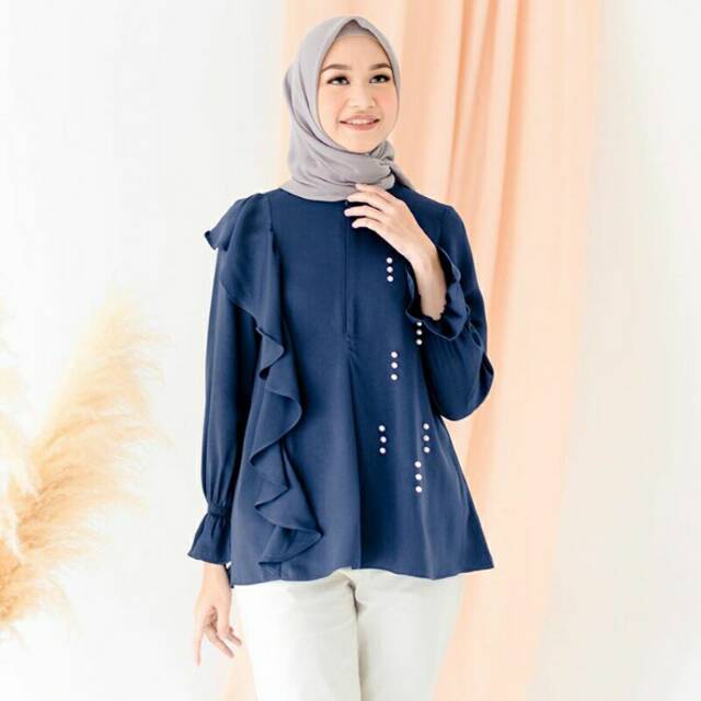 Tania Blouse Wearing Klamby - Navy L