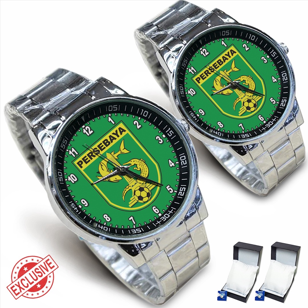 Jam Tangan Rantai Couple PERSEBAYA Logo 1 (Cool)