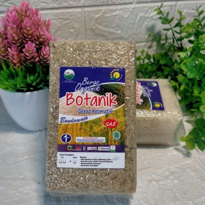 

Beras Organik Botanik Aromatik Putih 1kg beras merah hitam coklat - Coklat, 1kg