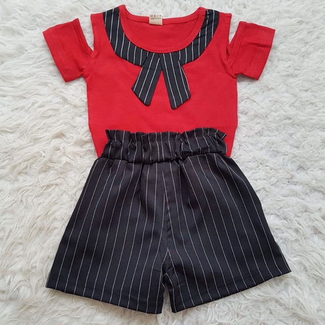 Baju Bayi IMPORT Ribbon Stripe