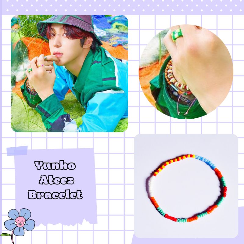 gelang Yunho Ateez | Yunho Ateez bracelet | gelang manik ateez | Yunho ateez | Gelang idol kpop kore