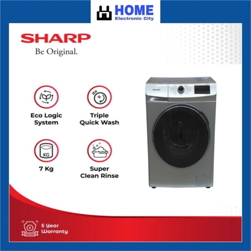 SHARP Mesin Cuci 7 Kg Front Loading ES FL 1073