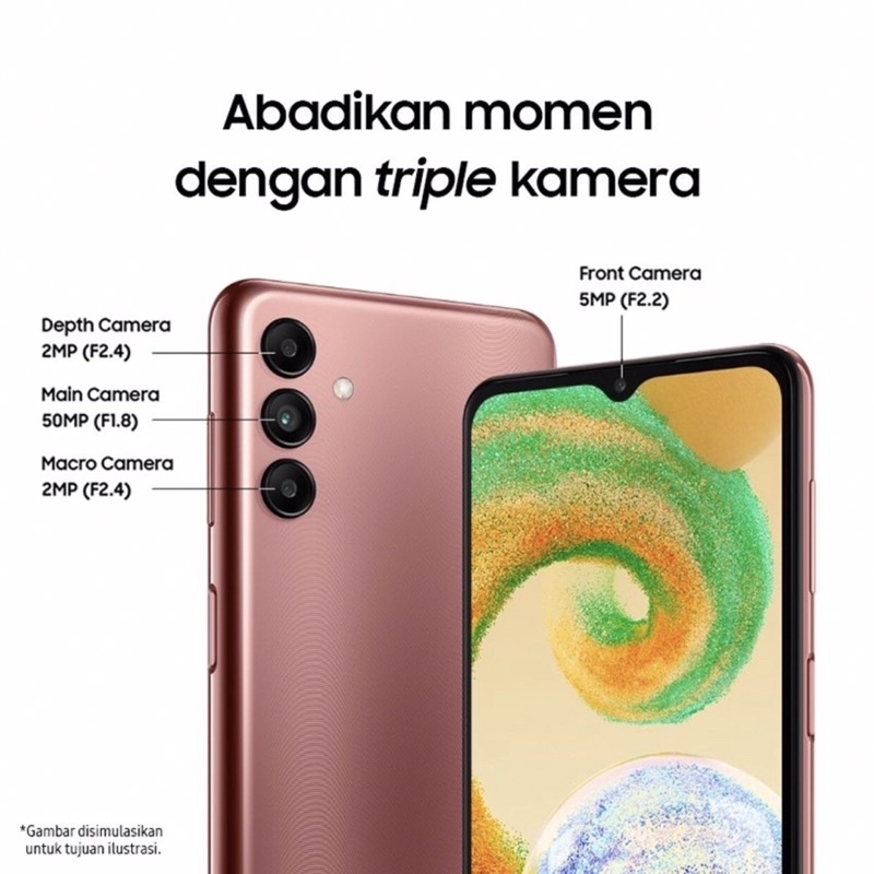 Samsung Galaxy A04s [4GB+64GB] Exynos 850 | 50MP Triple Camera | 6.5” PLS LCD | Li-Po 5000mAh | Garansi Resmi Sein 1 Tahun