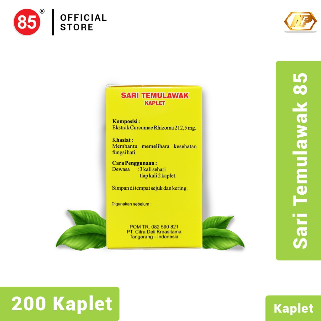 Deli 85 - Sari Temulawak Kaplet 200's Supplemen Herbal untuk Kesehatan Liver-3
