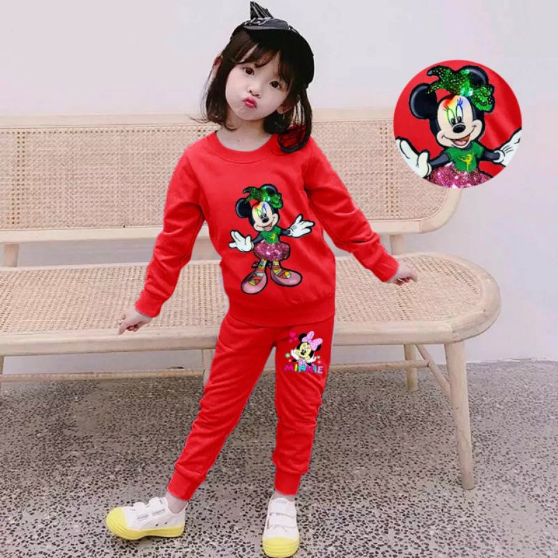 Set Minnie led KID GA STELAN LED KID STELAN NYALA LOL STELAN ANAK CEWEK