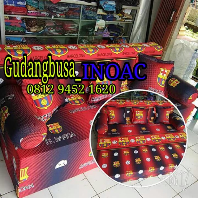 Cover atau sarung pengganti sofa bed INOAC ukuran 200x180x20 awet