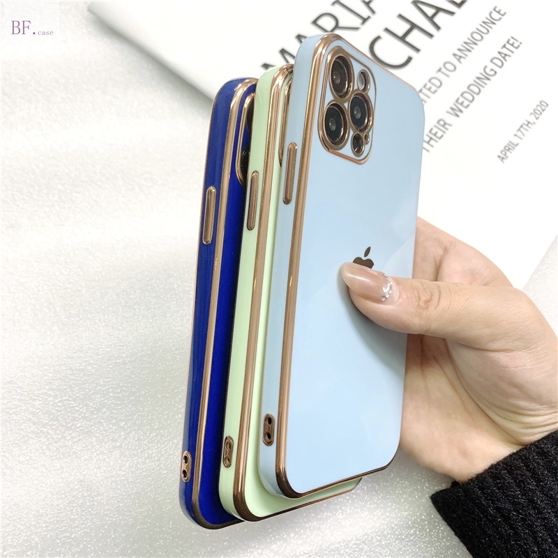 Soft Case Silikon Electroplating 6d Cover Iphone 11 12 13 Pro Max X Xr Xsmax 6 7 8 Plus 11promax