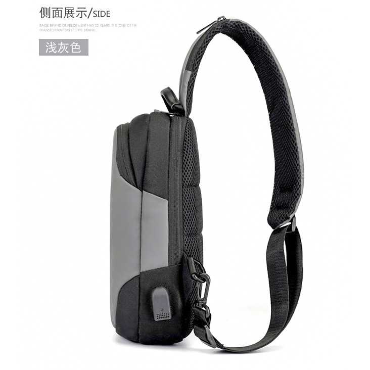 Nunnuburn Tas Selempang Sling Bag Oxford dengan USB Charger Port - 817