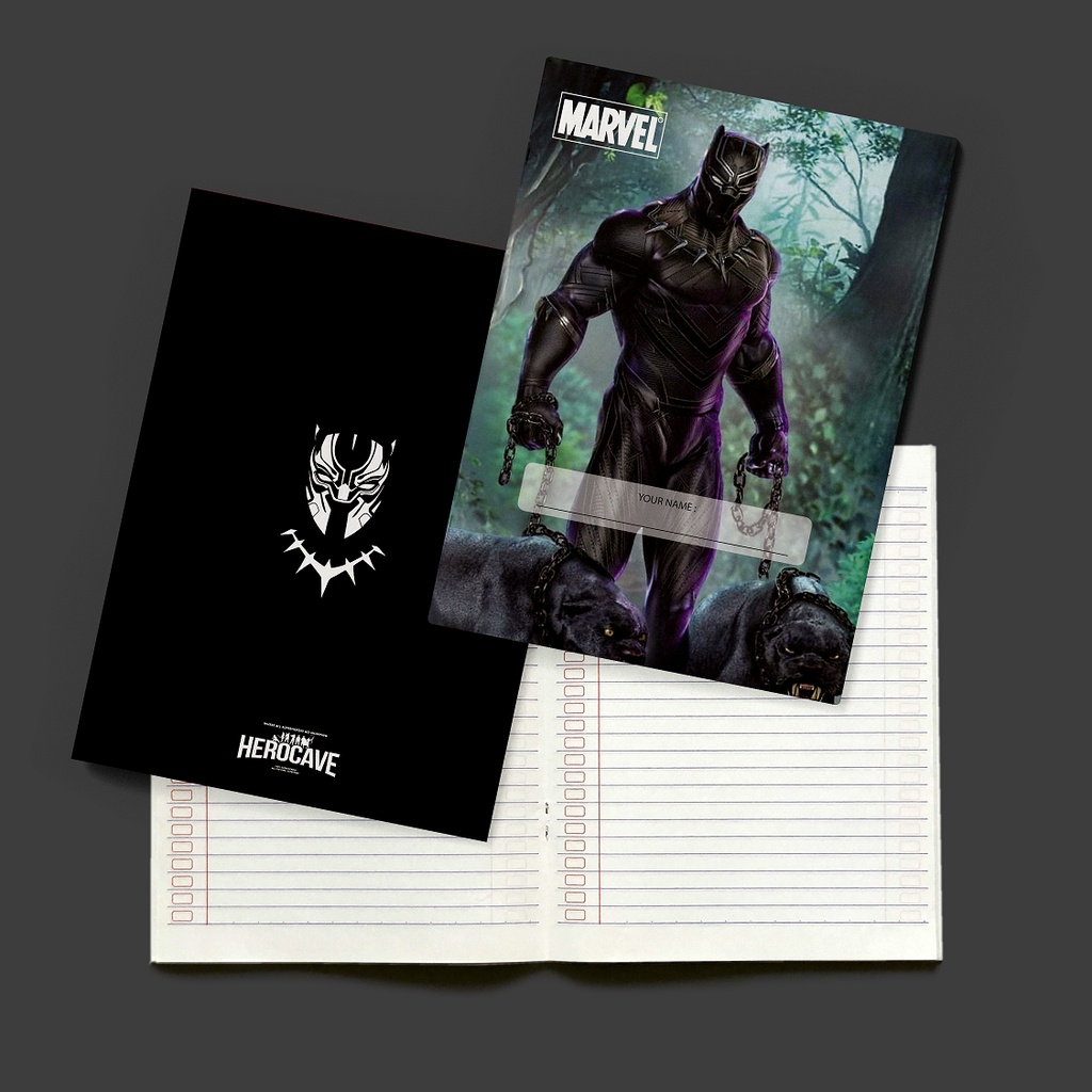 

Buku Tulis Sidu Karakter Hero Black Panther/Buku Tulis Anak Sekolah + Bisa Custom/Premium Full Color