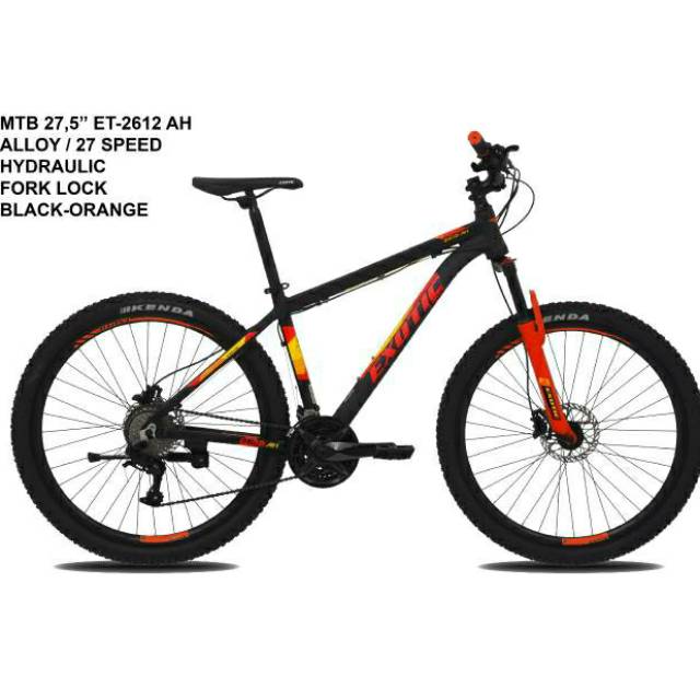  SEPEDA  GUNUNG 27 5 MTB EXOTIC  ET 2612 AH OPERAN 27 SPEED 