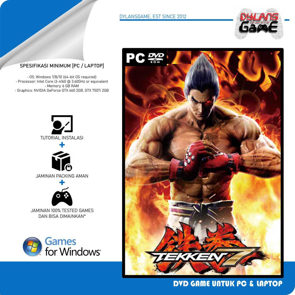 Tekken 7 Pc Games Dvd Game Laptop Game Pc Shopee Indonesia