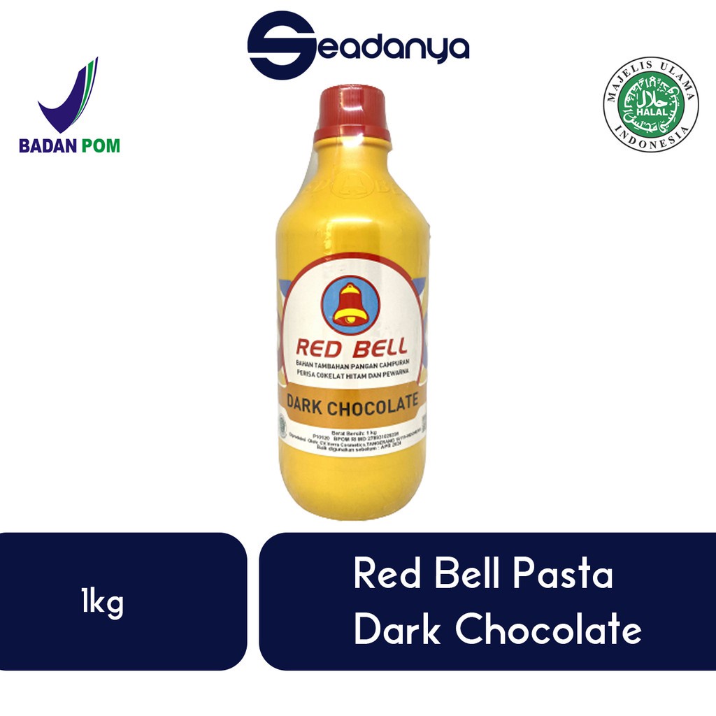 

Pasta Red Bell Dark Chocolate 1kg - Perisa dan Perasa Cokelat Hitam - Halal MUI & BPOM